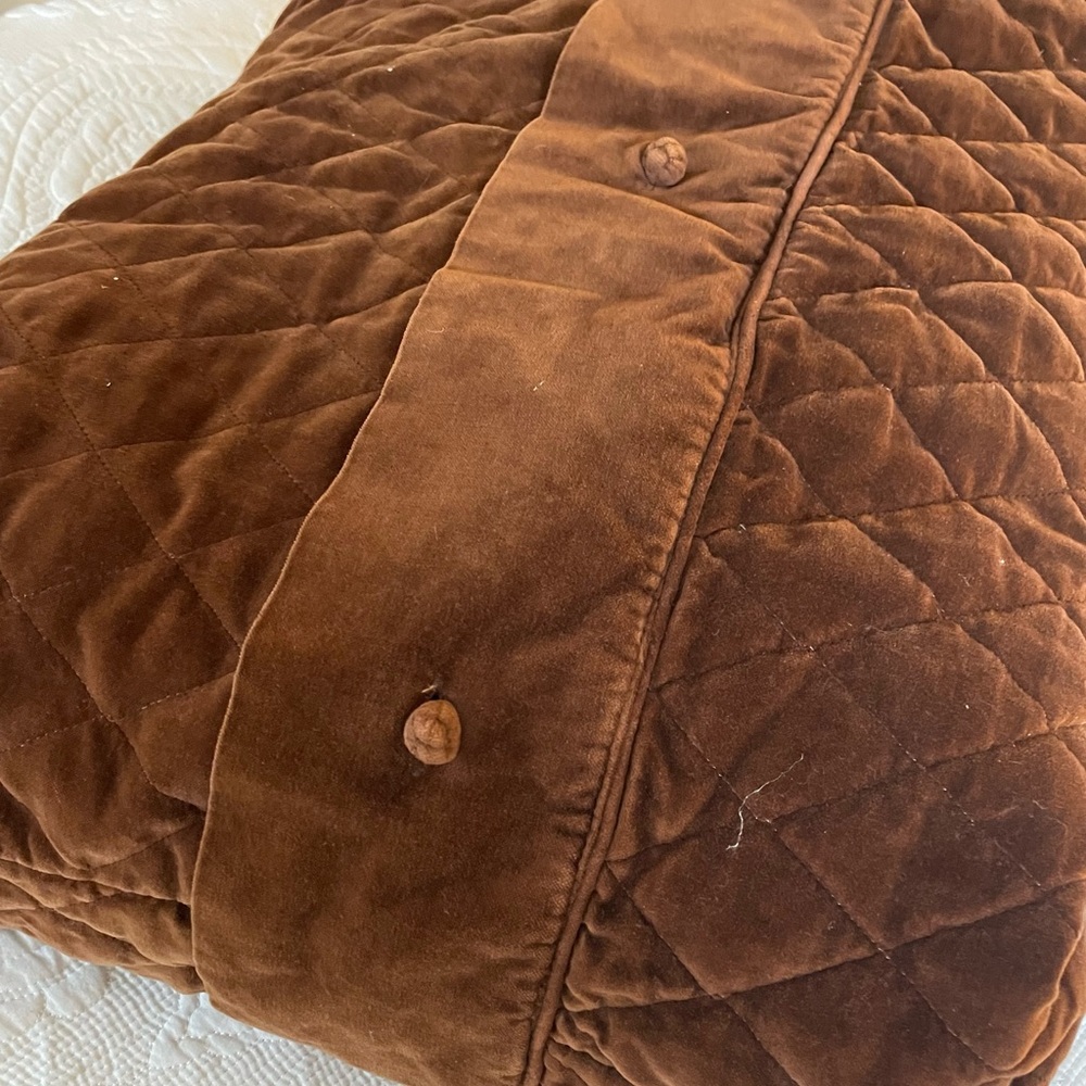 Rich Plush Duvet Comforter Cover Velveteen Queen Size Diamond Quilted - Picture 2 of 6